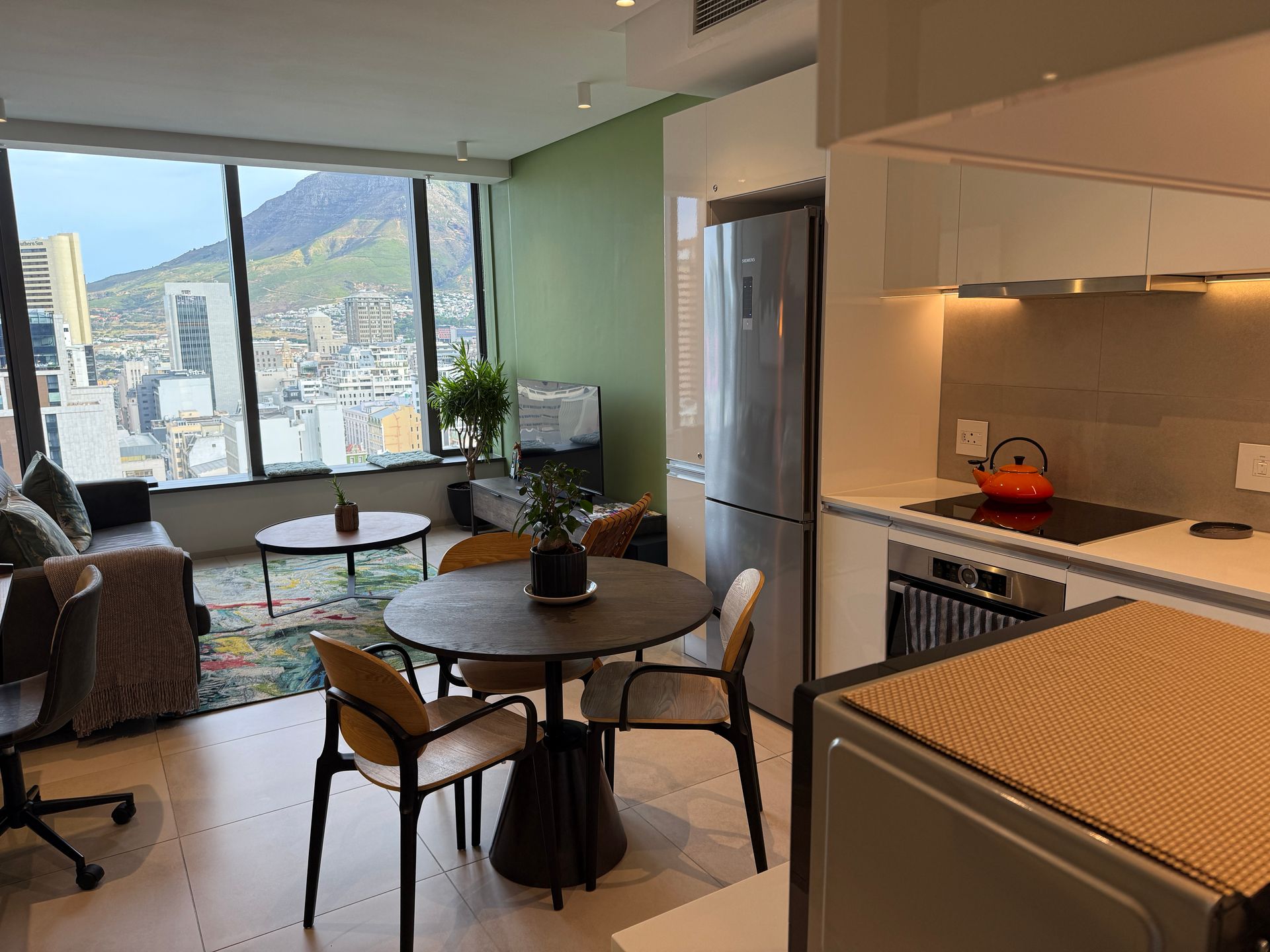Open-plan apartment at 117 on Strand with city and Table Mountain views