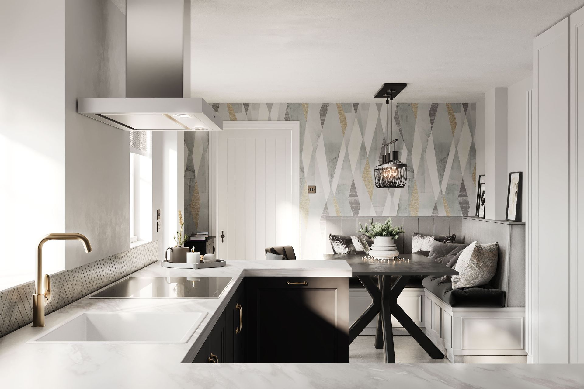 Kitchen Dining Room corner design | Elisa Design