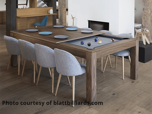 dining pool table combo; games room; interior designer; bachelor pad; pool table;