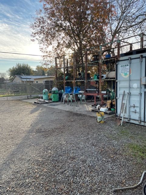 a shipping container with a sign on it that says allied