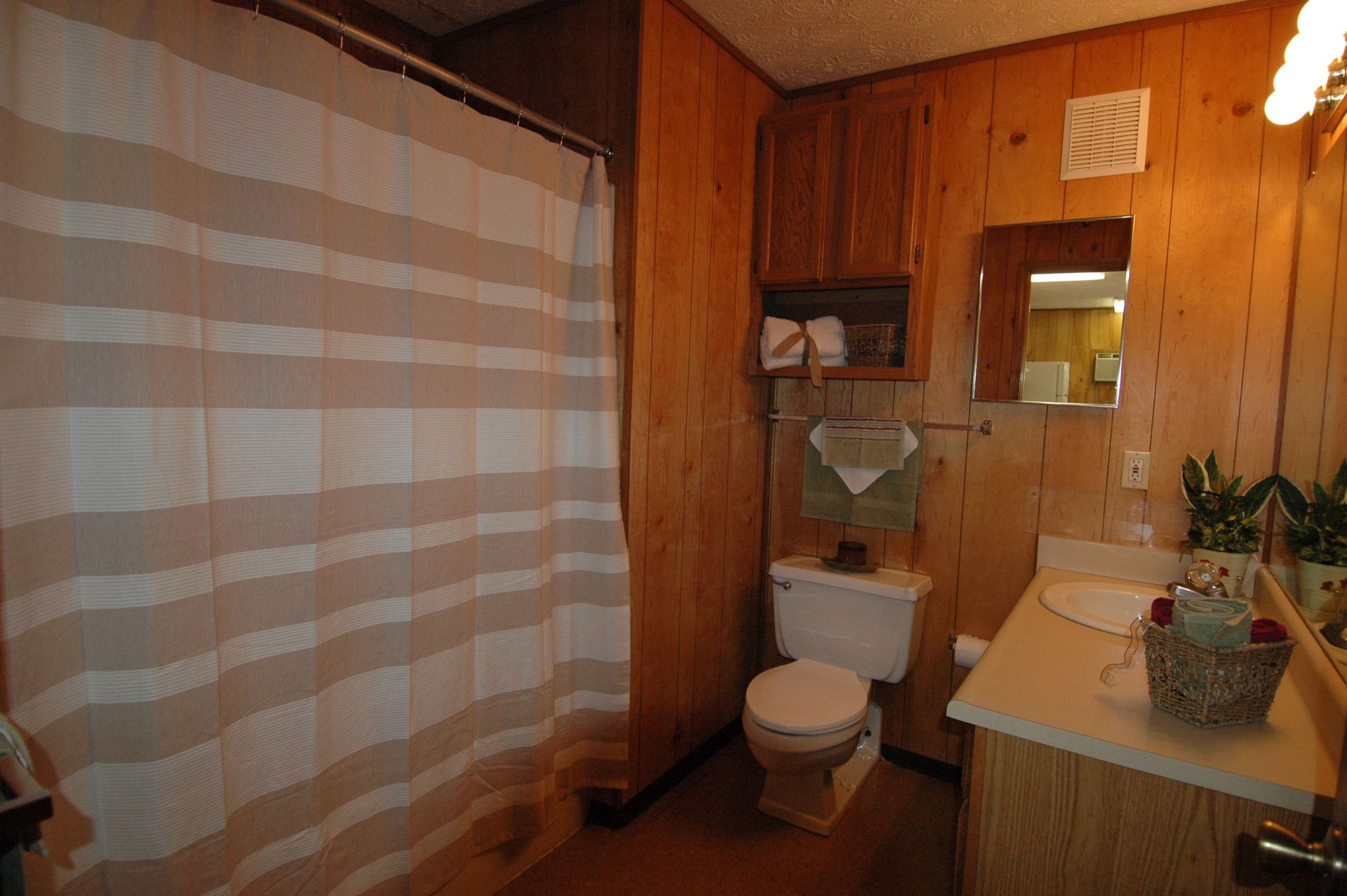 Photo showing a cozy, intimate bathroom