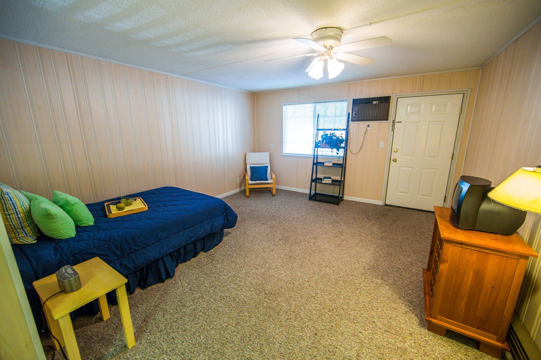 Photo showing a studio from an alternate angle with the front door in the background