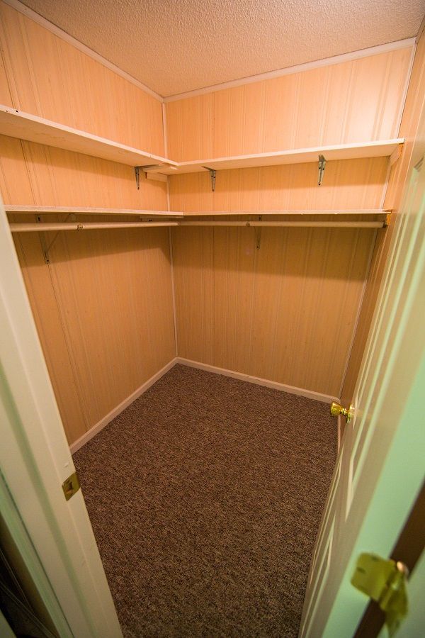 Photo showing a walk-in closet