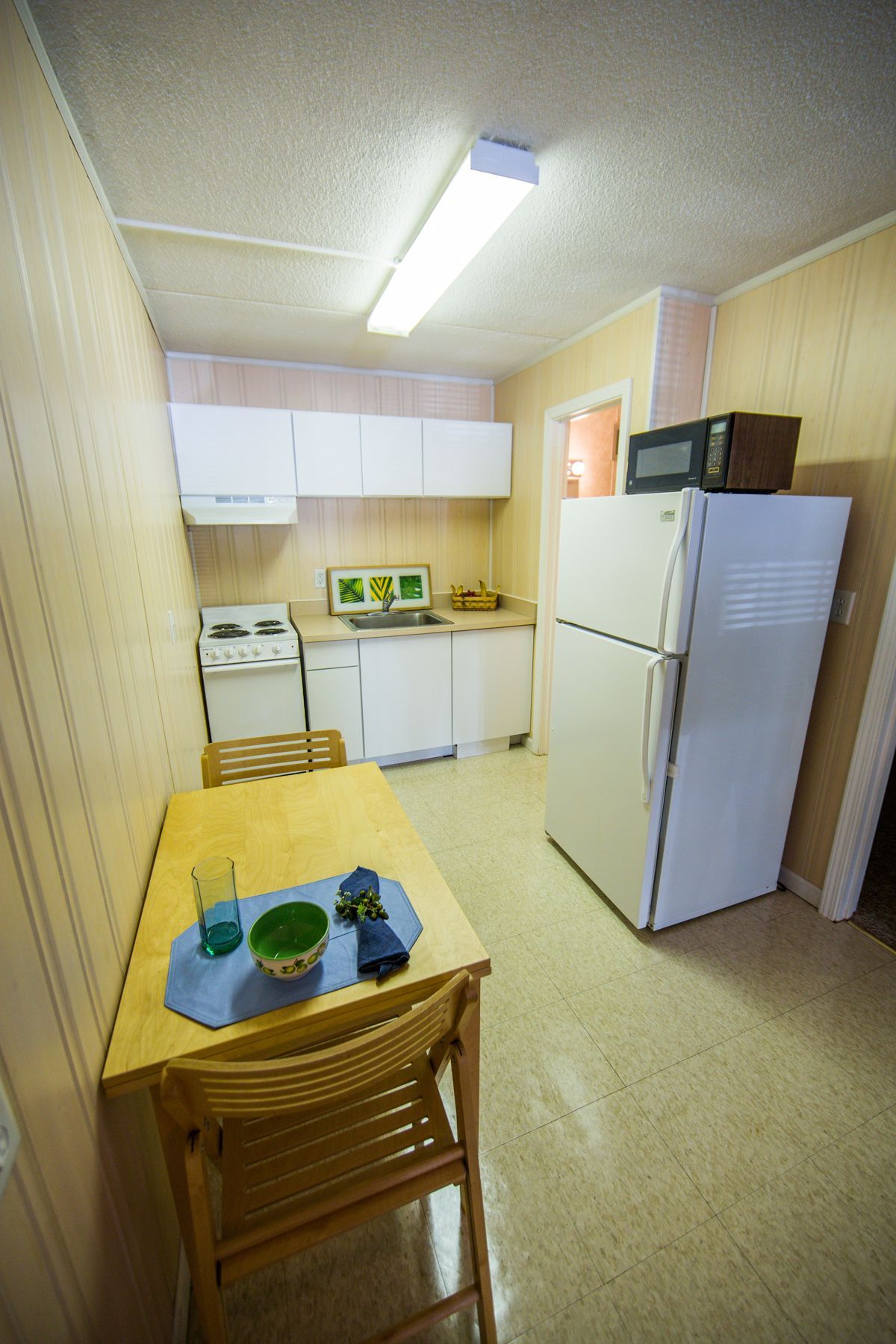 Photo showing a small kitchen area