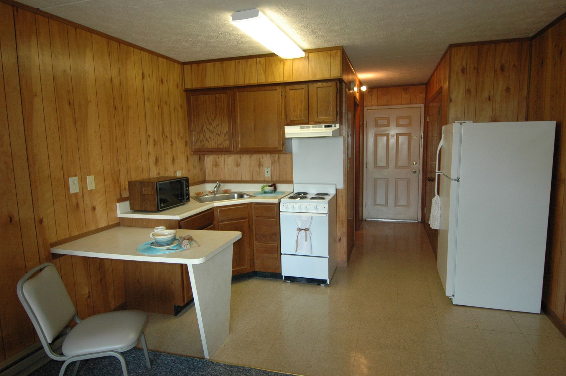 Photo showing a kitchen area of a studio