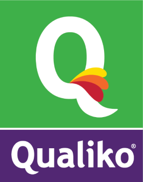 Logo oficial Qualiko – brand premium de carne de pui disponibil în Chișinău și în toată Moldova.