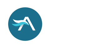 A blue circle with a white letter a inside of it on a white background.