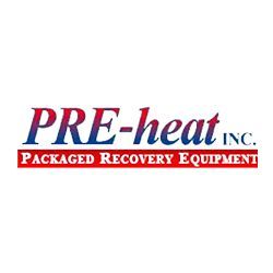 The logo for pre-heat inc. is a packaged recovery equipment company.