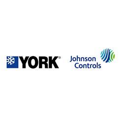 The york and johnson controls logos are on a white background.