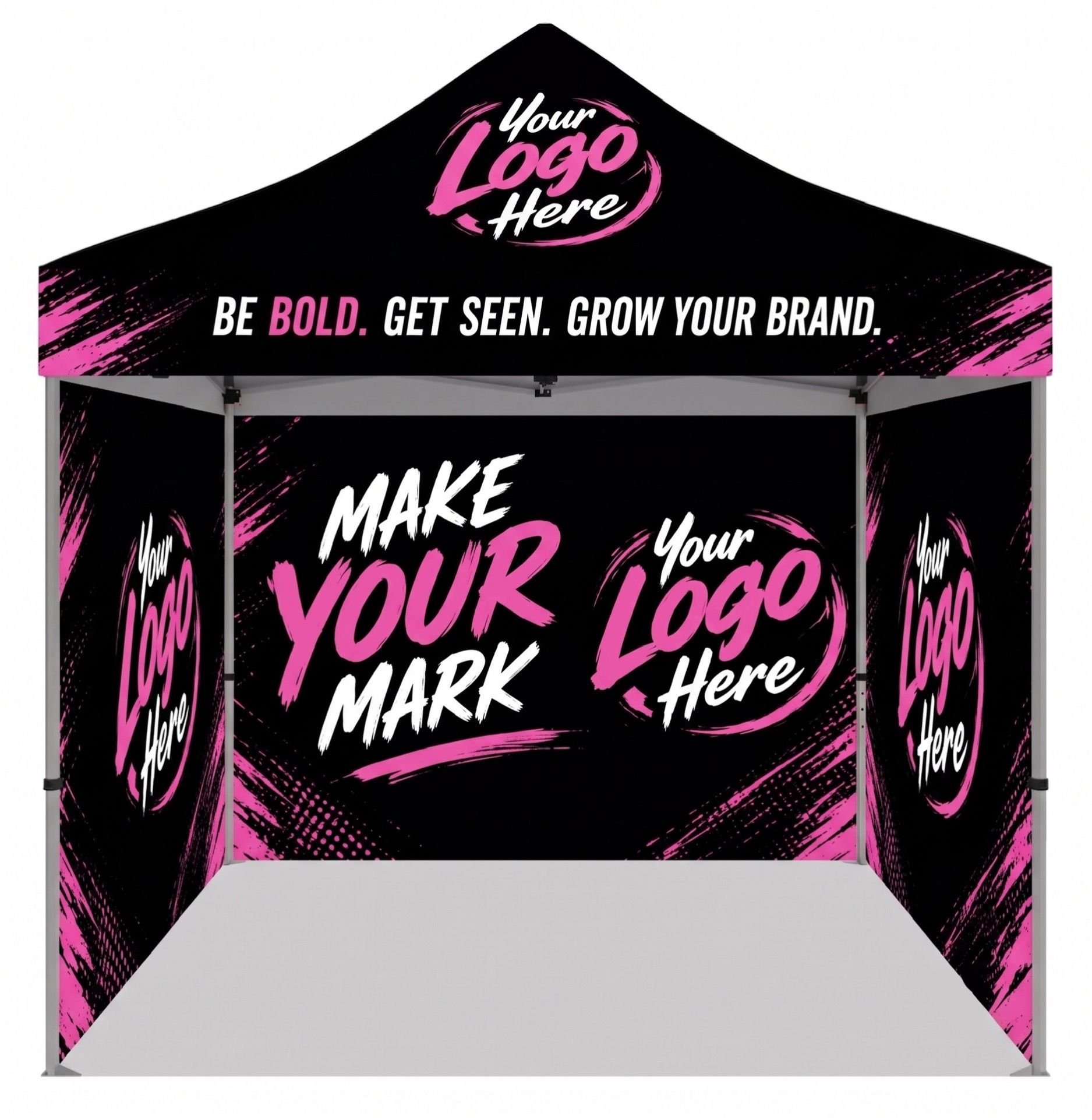 Custom Canopy Top, Frame, and Three Full Walls Package
