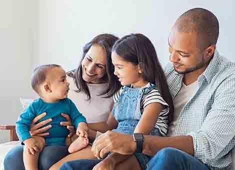 Happy Family with their Children — Child Custody in Bakersfield, CA