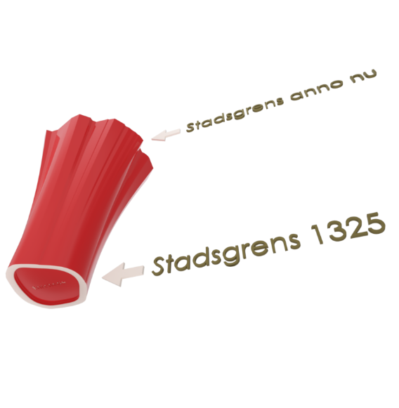 Stadsgrenzen in het jaar 1325