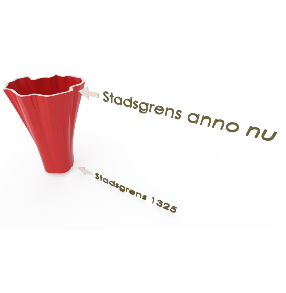 Stadsgrenzen zoals het nu is