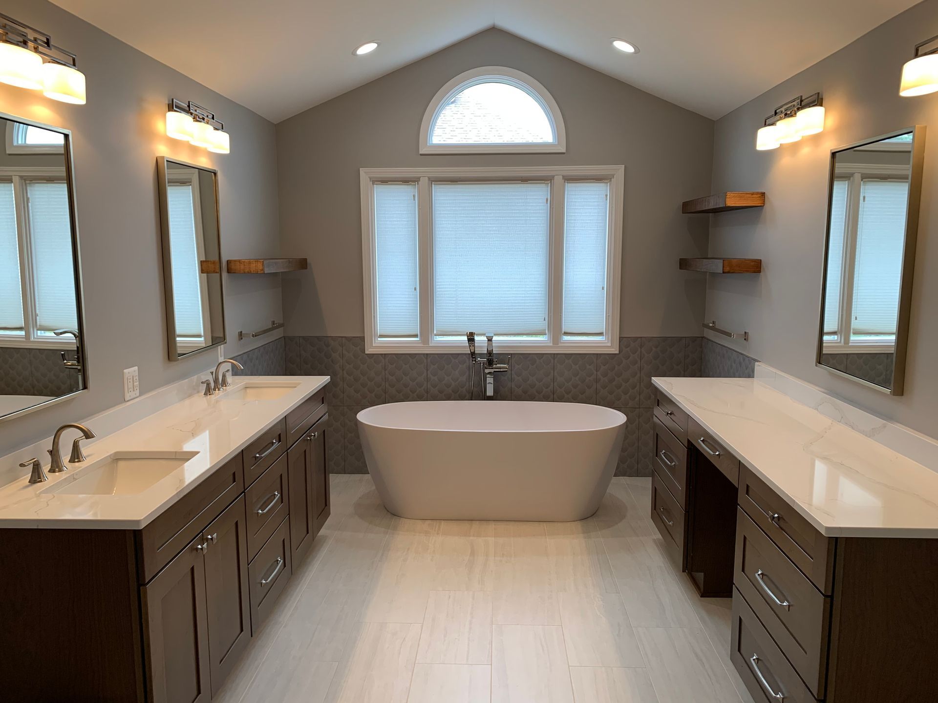 Classy Modern Bathroom - Clarkston, MI - Hidden Lake Cabinet & Trim LLC