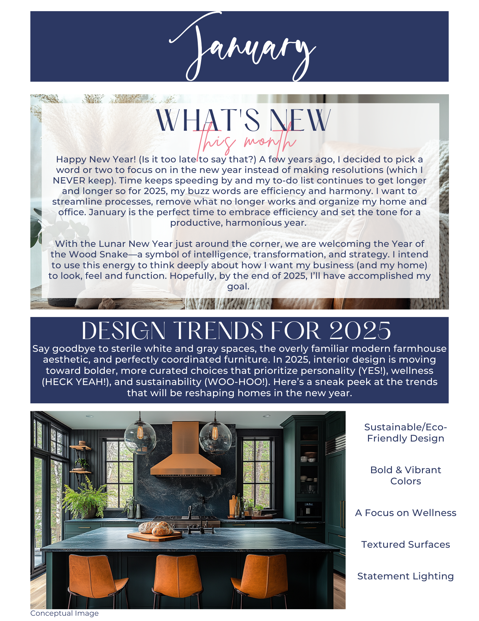 January newsletter with 