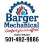 A logo for barger mechanical comfort you can afford