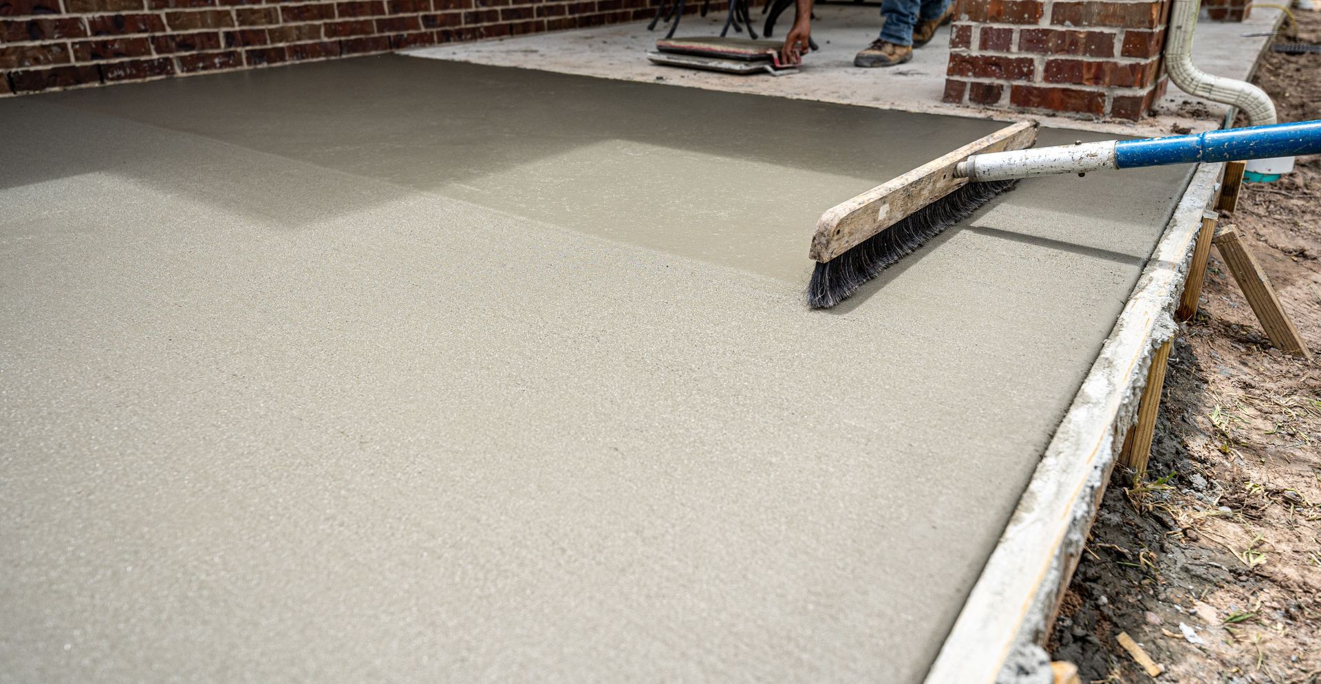 broom finished concrete patio durham nc