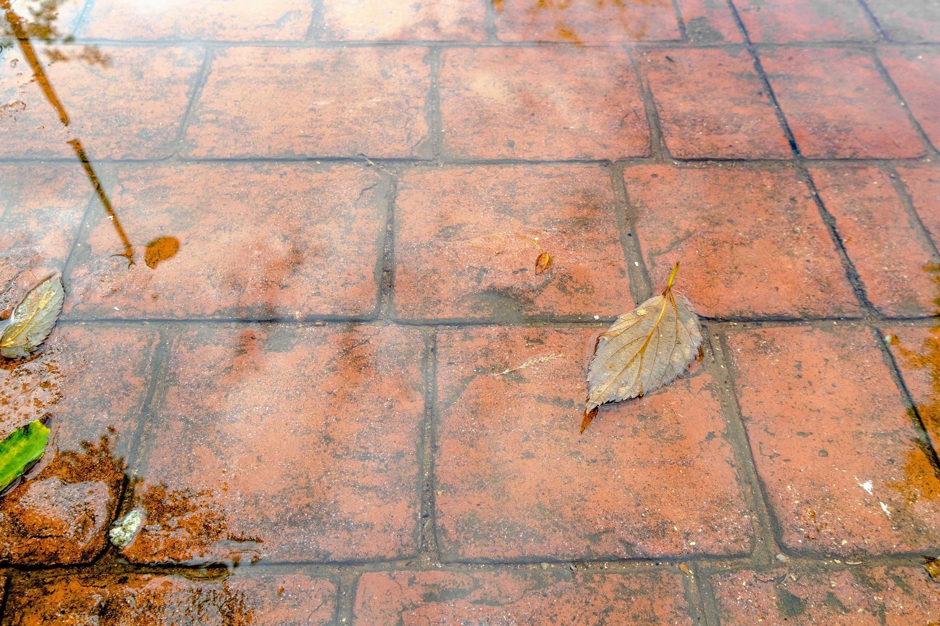 stamped concrete stone tile pattern patio