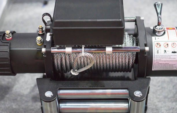 A Close Up Of A Winch With A Rope Attached To It — Transtate Trailers & 4wd In Belconnen, ACT