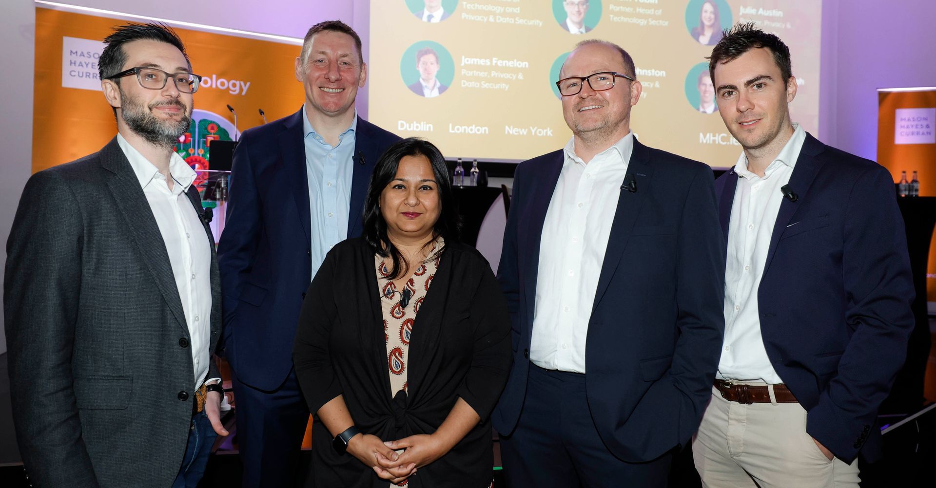 Future Technology Panel: Oisin Tobin, Garret Molloy, Sohini De, Brian McElligott, and Graham Baitson