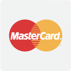 A red and yellow mastercard logo on a white background