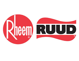 The rheem ruud logo is shown on a white background