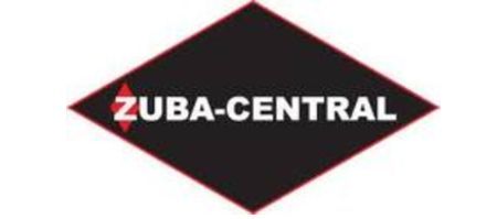 The logo for zuba central is a black diamond with a red arrow pointing to the center.