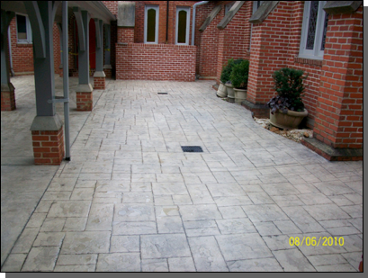 Walkway Calvary Episcopal Church — Fletcher, NC — Cane Creek Concrete