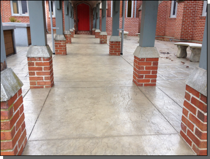 Wonderful Walkway Calvary Episcopal Church — Fletcher, NC — Cane Creek Concrete