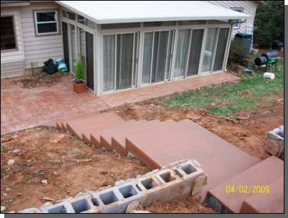 Harvest Amber Colored Broom Finish Floor — Fletcher, NC — Cane Creek Concrete