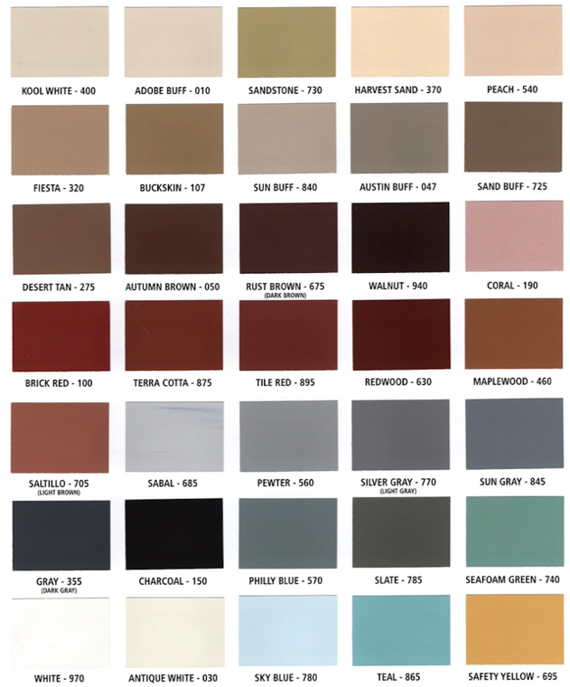 Color Chart — Fletcher, NC — Cane Creek Concrete