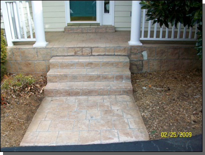 Before Stairs Constructed — Fletcher, NC — Cane Creek Concrete