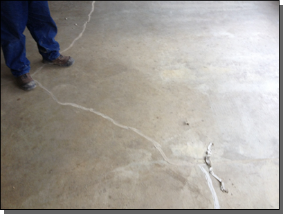 Before Inside House Floor Concrete Stain — Fletcher, NC — Cane Creek Concrete