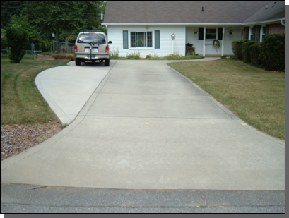 Parking Lot Broomed Finish with Accent Bands — Fletcher, NC — Cane Creek Concrete