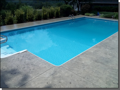 Ideal Olde English Slate Swimming Pool — Fletcher, NC — Cane Creek Concrete