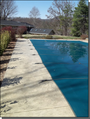 Pool Old English Slate — Fletcher, NC — Cane Creek Concrete