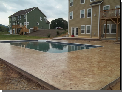 Sun Buff Olde English Slate Swimming Pool — Fletcher, NC — Cane Creek Concrete