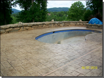 Ashlar Stone Pool — Fletcher, NC — Cane Creek Concrete