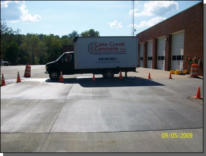 Fairview Volunteer Fire Department Driveway Concrete Floor — Fletcher, NC — Cane Creek Concrete
