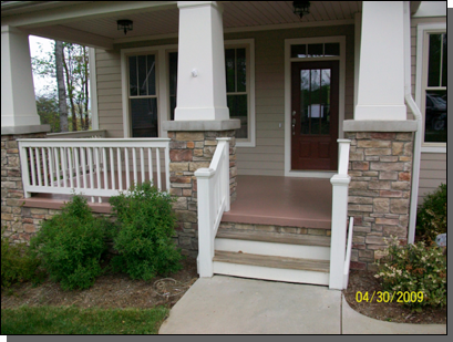 Stained Concrete Porch — Fletcher, NC — Cane Creek Concrete