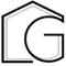 Black outline logo of a house-shaped hexagon with a large G inside