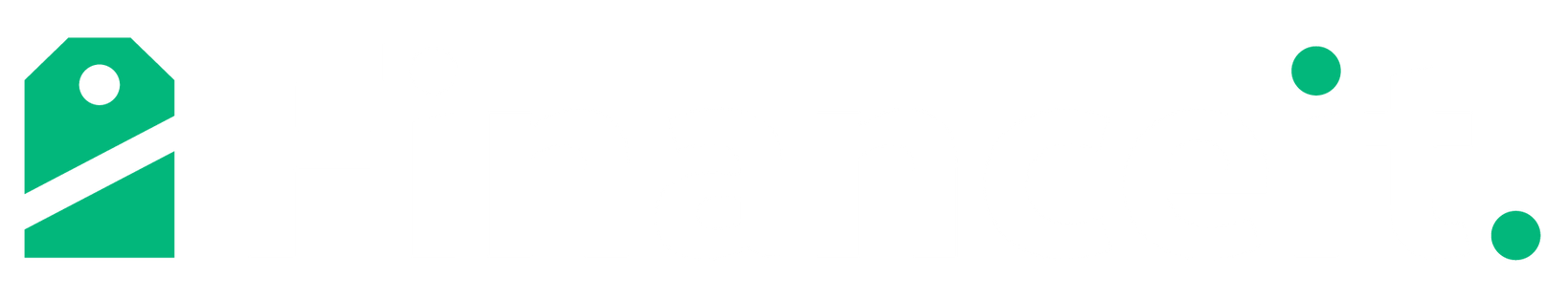 Étiquette verte et trois points verts.