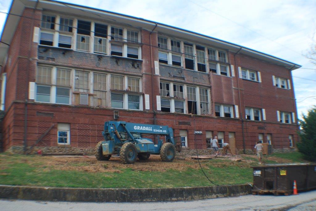 Men Working Outside The Old Building — Manchester, PA — Keystone Restorations & Builders, Inc