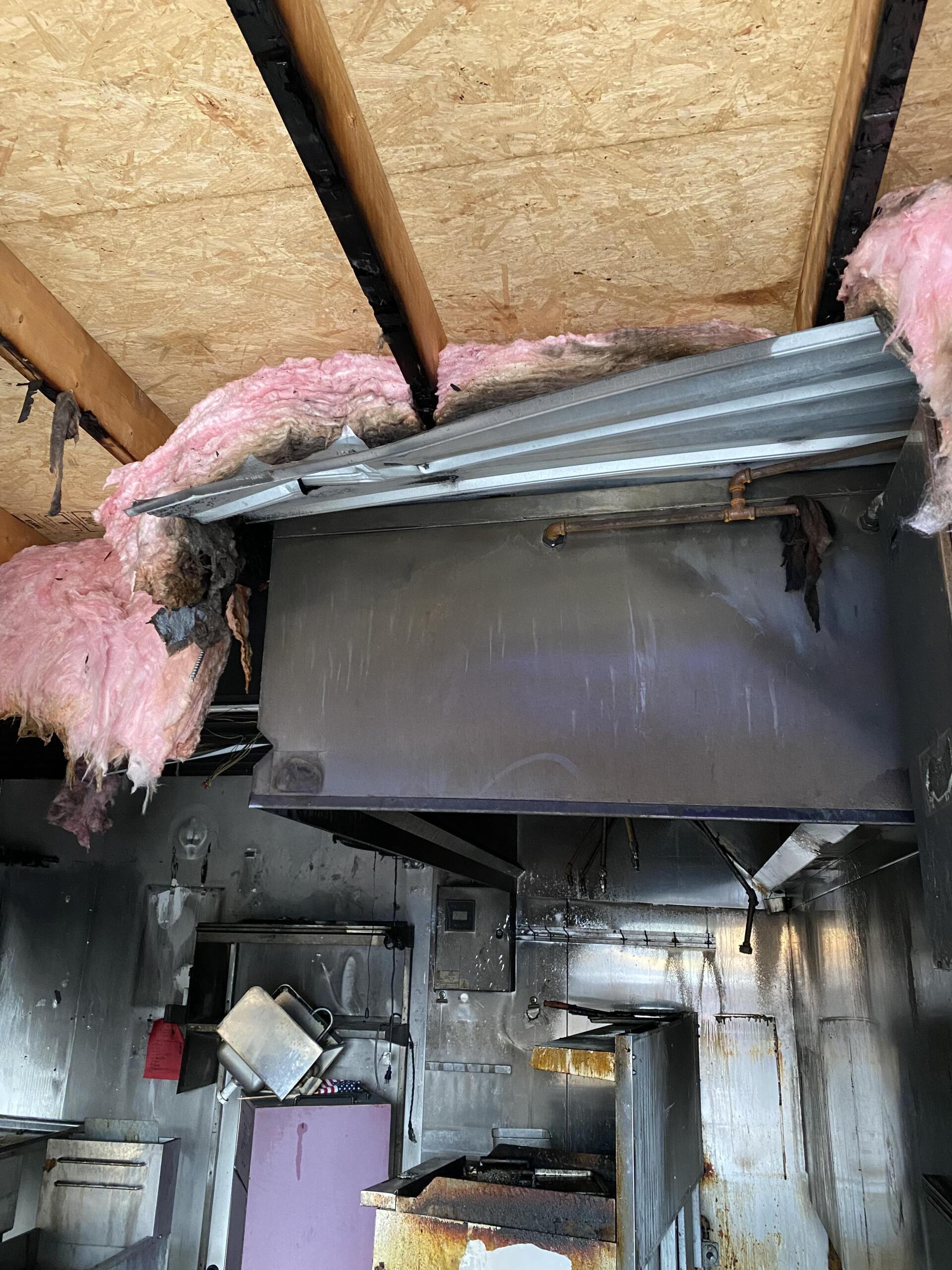 Kitchen Ceiling Destroyed By Fire — Manchester, PA — Keystone Restorations & Builders, Inc
