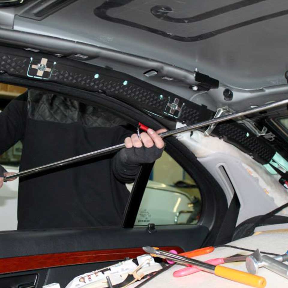 debos inside the car