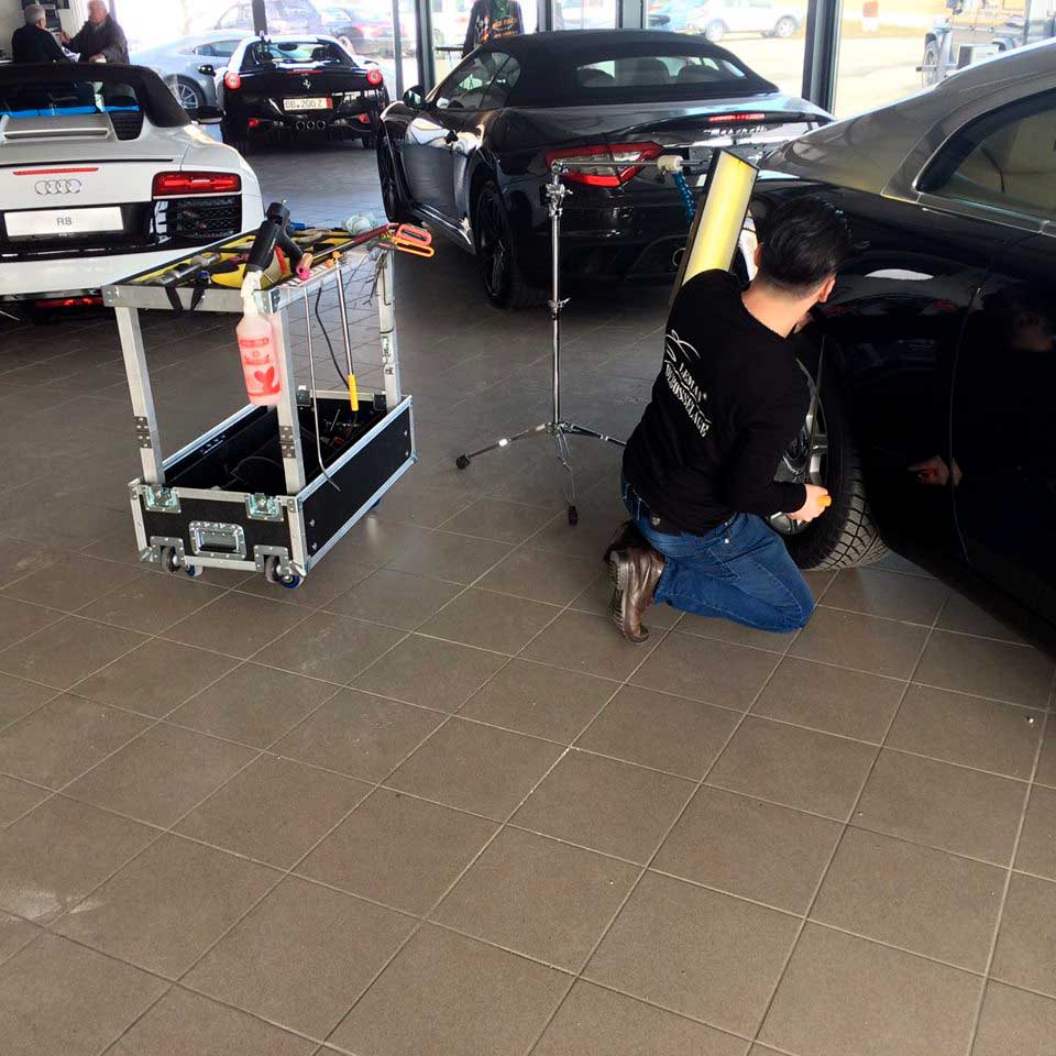 man working on floor