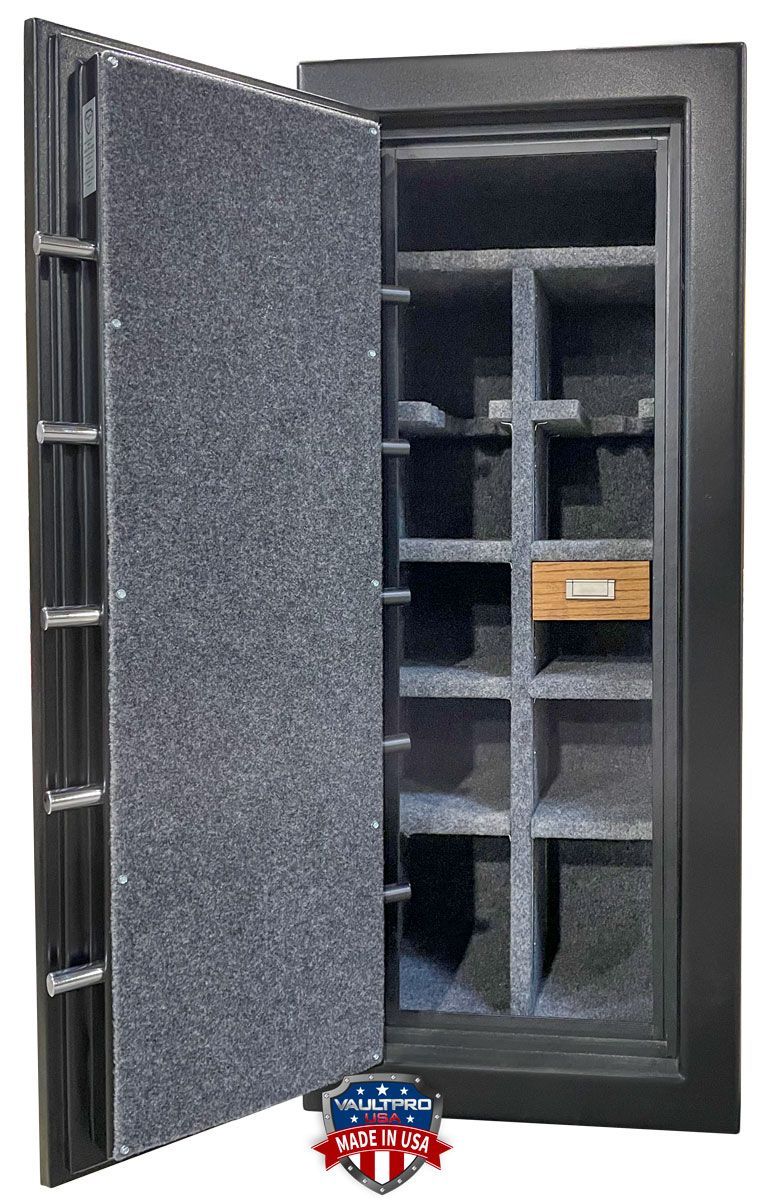 Image of high-quality home and office safe interior with jewelry drawer. safes for sale made in America by Vault Pro USA