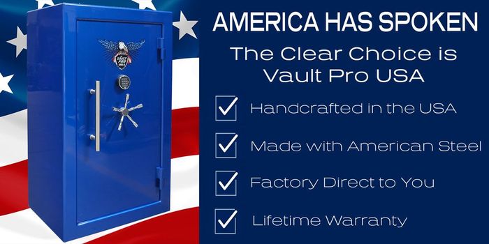 Americas choice for best safes made in USA by Vault Pro USA an American and veteran owned business.