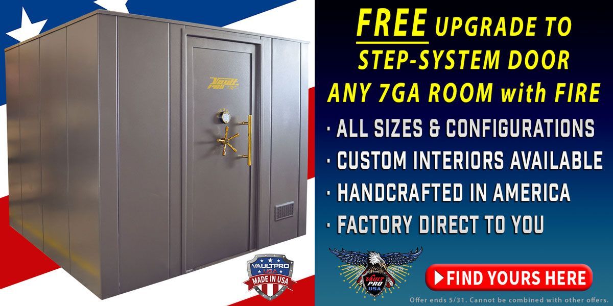 Walk-in vault rooms and storm shelters made in America by Vault Po USA