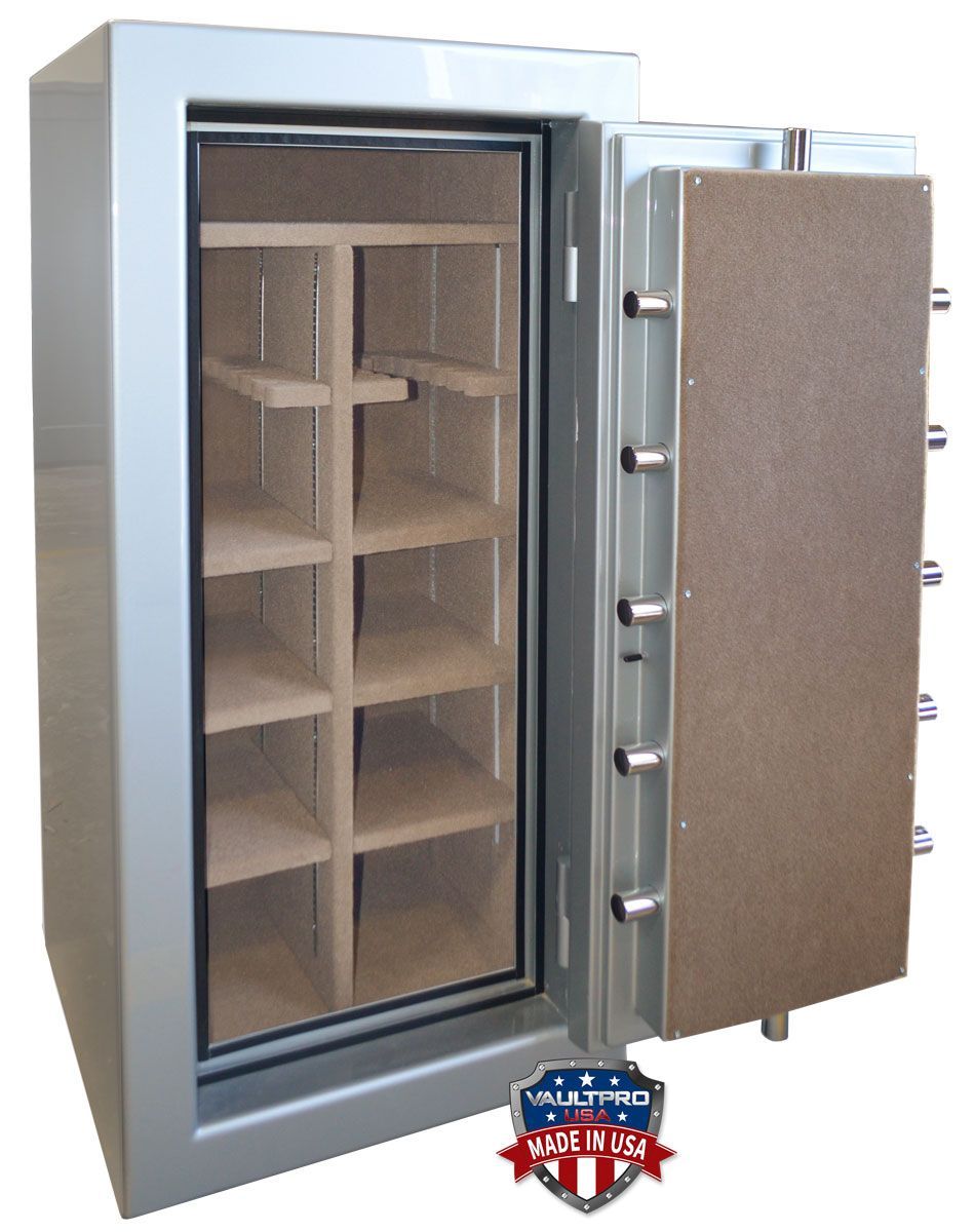 Image of American made gun safe interior, American Eagle AE-630 safe - 24 long gun safe made by Vault Pro USA